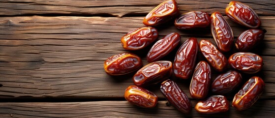 Wall Mural - Ramadan background. Delicious dates. Best super ultra wide for wallpaper.
