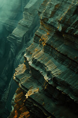Poster - Surreal colorful landscape inspired by Grand Canyon. Abstract colorful background image. Created with Generative AI technology