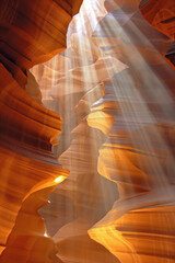 Poster - Surreal colorful landscape inspired by Grand Canyon. Abstract colorful background image. Created with Generative AI technology