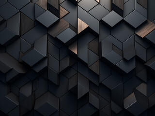 Wall Mural - dark backdrop adorned with intricate tessellations. ai generation.