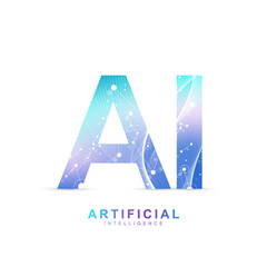 Poster - AI Banner Concept In The Digital Style. Generative Ideas Design Element For Internet Technology. Futuristic Technology Concept Artificial Intelligence.