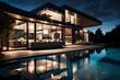luxury house in night