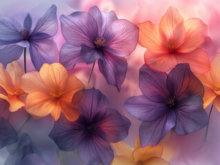 Wall Mural - close-up botanical background