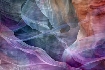 Poster - Surreal colorful abstract landscape inspired by Grand Canyon. Abstract colorful background image. Created with Generative AI technology