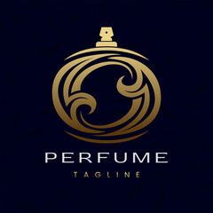 Wall Mural - Letter O Perfume Logo Design, Elegant Luxury Scent Initial Logo