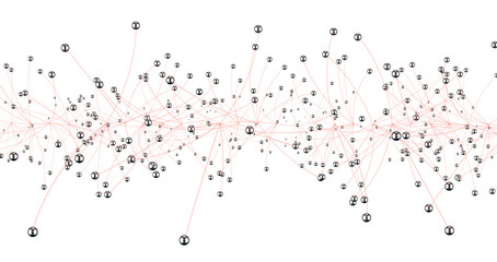 Abstract digital background of points and lines. Glowing plexus. Big data. Network or connection.