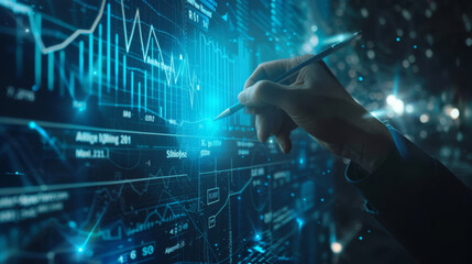 Poster - Analyzing financial data on a digital interface
