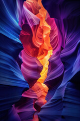 Poster - Surreal colorful landscape inspired by Grand Canyon. Abstract colorful background image. Created with Generative AI technology