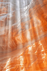 Poster - Misty Canyon. Surreal colorful landscape inspired by Grand Canyon. Abstract colorful background image. Created with Generative AI technology