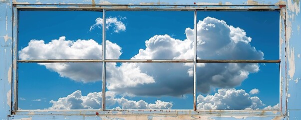 Canvas Print - Cloud reflection in the window