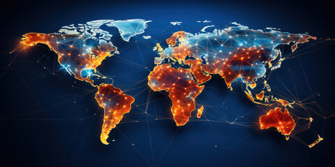 Poster - Connecting the Global Dots: A Dynamic Blue Network of Earth's Travel Routes and Technology