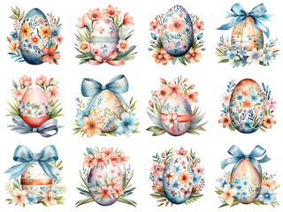  Bunch of Decorated Eggs with Flowers