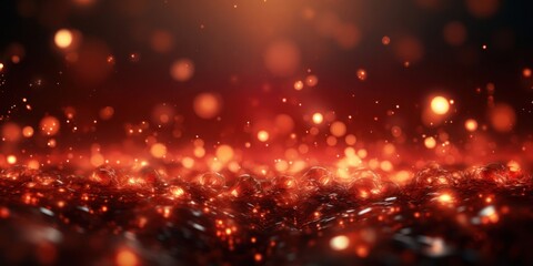 Poster - Blurry Bright Red Light Emitting Intense Glow Generative AI