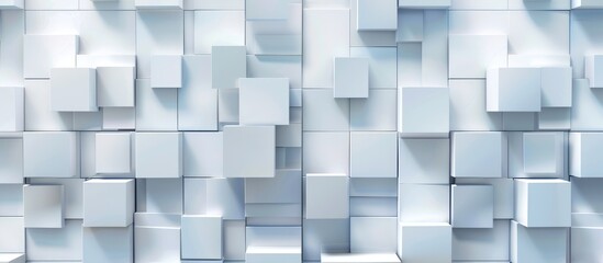 Wall Mural - Abstract white cubes