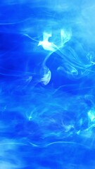Wall Mural - vertical smoke flowing on blue background 4k loop features smoke across the screen to the other side