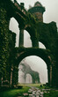 Mist-Clad Ruins. The remnants of an ancient castle, shrouded in mist.