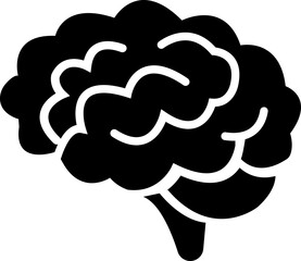 Human brain medical vector icon isolated on transparent background, Brain, Creativity, Novel Idea. Brainstorming ideas, Thinking and Mental States, Artificial Intelligence, Business concepts.