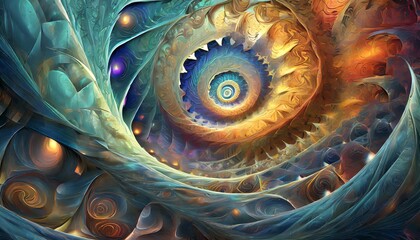 Wall Mural - abstract spiral background