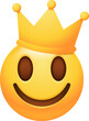 King Wearing Crown Emoticon Icon