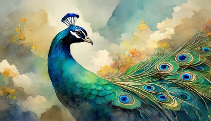 Canvas Print - peacock in the park