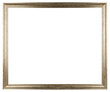 Narrow metal modern picture frame on a transparent background, in PNG format.