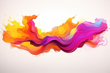 Wall Mural - Abstract pattern with colorful paint splashes background