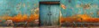 An old, weathered door in a rustic alleyway embodies the authentic charm and imperfect symmetry of urban landscapes