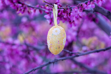 Wall Mural - easter eggs on a branch