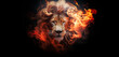 Apocalyptic Blaze: The Fiery Image of the Lion of Judah and the Second Coming.  Easter,  He Has Risen.