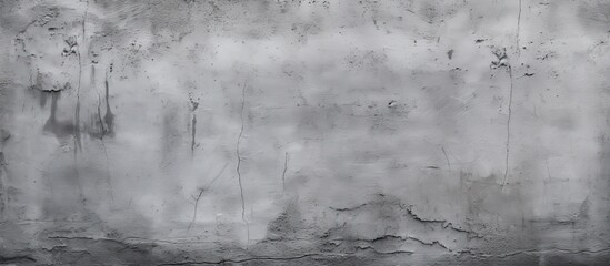 Poster - A closeup shot capturing the fluid patterns of liquid stains on a grey wall, resembling a natural landscape with freezing wind waves in woodlike patterns