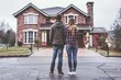 © viktorbond - young couple standing outside and looking their house