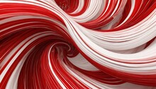 Swirly Abstract Red And White Background Digital Illustration 3d Illustration 3d Render