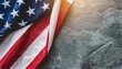 happy presidents day concept with flag of the united states on old stone background