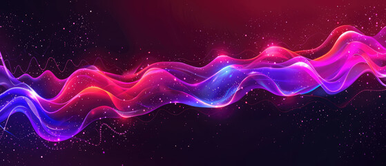 Wall Mural - background of vibrant abstract energy flow in neon colors