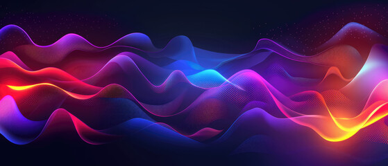 Wall Mural - background of vibrant abstract energy flow in neon colors