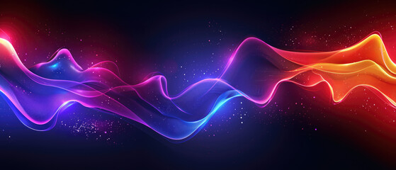Wall Mural - background of vibrant abstract energy flow in neon colors