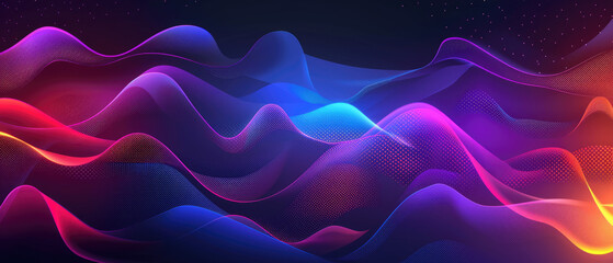 Wall Mural - background of vibrant abstract energy flow in neon colors