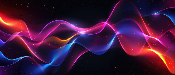 Wall Mural - background of vibrant abstract energy flow in neon colors
