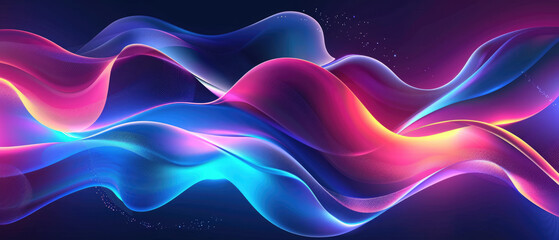 Wall Mural - background of vibrant abstract energy flow in neon colors