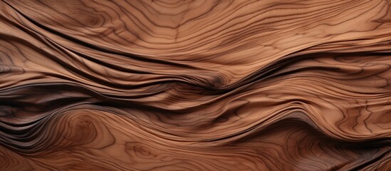 Poster - A detailed close up of a hardwood surface with a unique swirl pattern resembling peach fur, creating a mesmerizing landscape