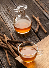 Poster - Glycyrrhiza glabra powder - Hot drink from licorice stems