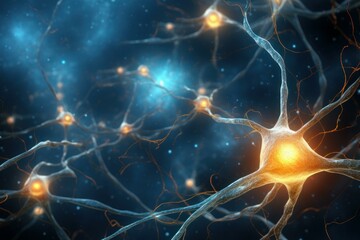 Poster - Essential Neuronal connection. Care science brain. Generate Ai