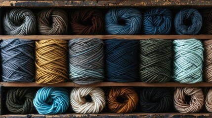 picture of wool yarn, craft natural colored knitting hobby backgrounds