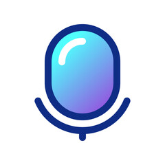 Wall Mural - Vector microphone, podcast, recorder icon. Black, white background. Perfect for app and web interfaces, infographics, presentations, marketing, etc.