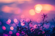 A twilight bokeh effect with circles of light fading from a soft lavender to a gentle rose, mirroring the colors of a serene sunset sky.