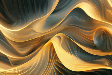 Wall Mural - Luxury golden abstract wave background with soft color gradients