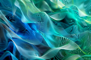 Wall Mural - stunning 3d abstract in a multicolor spectrum with shades of blue and green