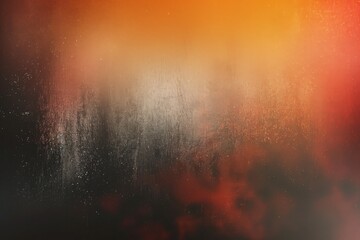 Grainy noise texture effect on black and orange gradient background, perfect for wide banner size or webpage header. Suitable for Halloween designs, Thanksgiving graphics, autumn projects, or general