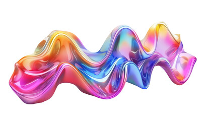 Wall Mural - colorful liquid wave abstract background isolated on transparent background