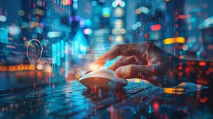 digital finance urban connectivity and investment growth with data visualization and technology usag